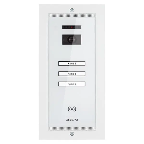 Panou video smart alb 4 fire incastrabil pentru 3 familii Electra VPM.3FR02.ELW04