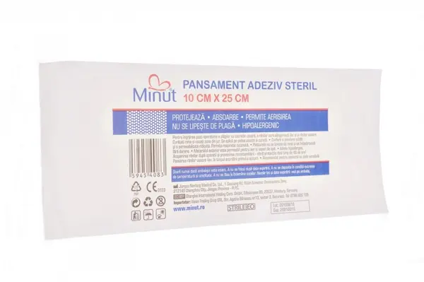 Pansament adeziv steril Minut 10 cm x 25 cm