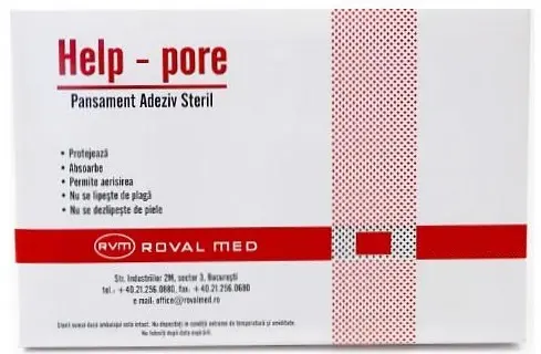 Pansamente adezive sterile, 10x15 Roval Med