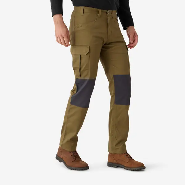 Pantalon cargo rezistent Stepă 500 bumbac 100% bicolor