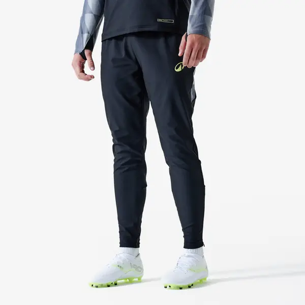 Pantalon de antrenament de fotbal Viralto Dop Negru-Gri Adulți