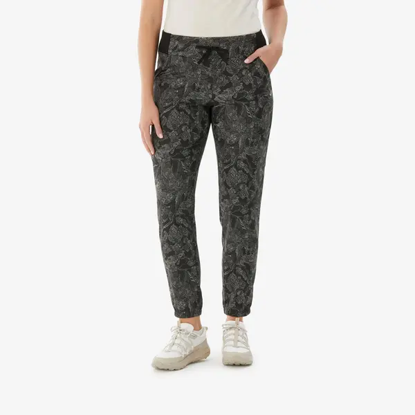 Pantalon de drumeție NH100 negru damă
