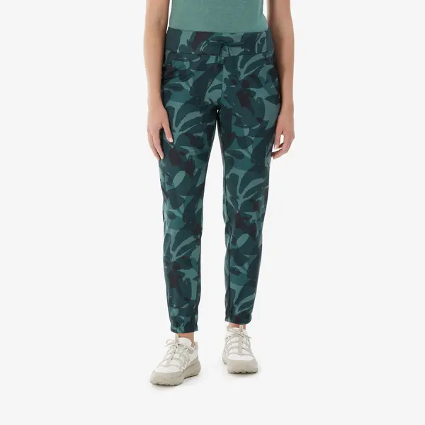 Pantalon de drumeție NH100 verde, damă