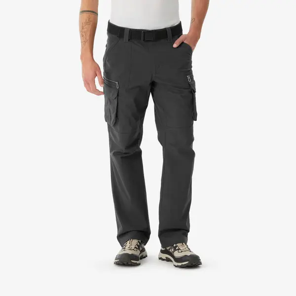 Pantalon de drumeție NH500 Cargo gri bărbați