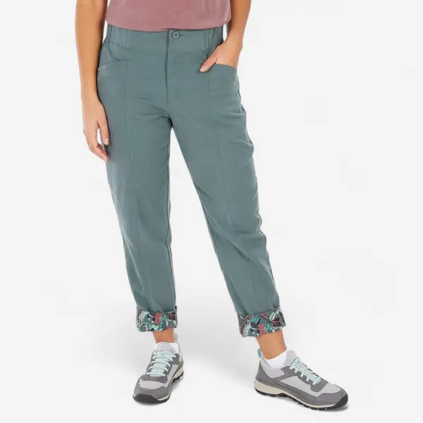 Pantalon de in Drumeție NH500 Verde Damă