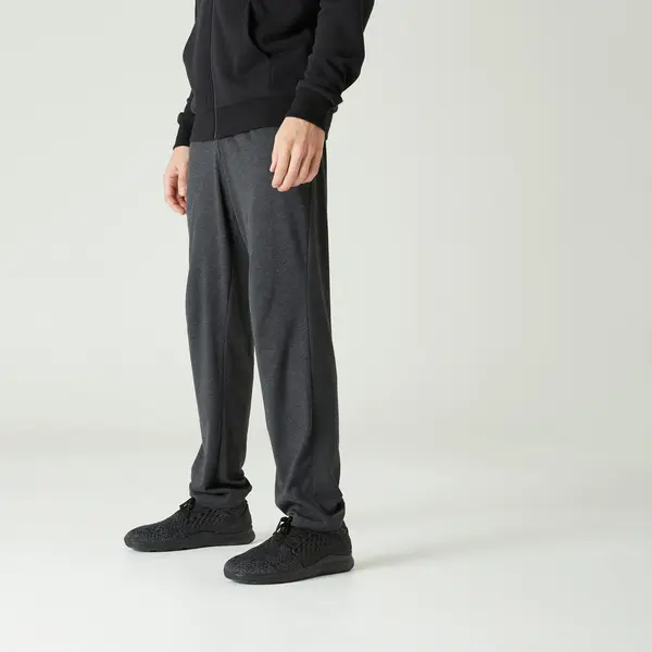 Pantalon de trening Regular 100 Fitness Gri închis Bărbați