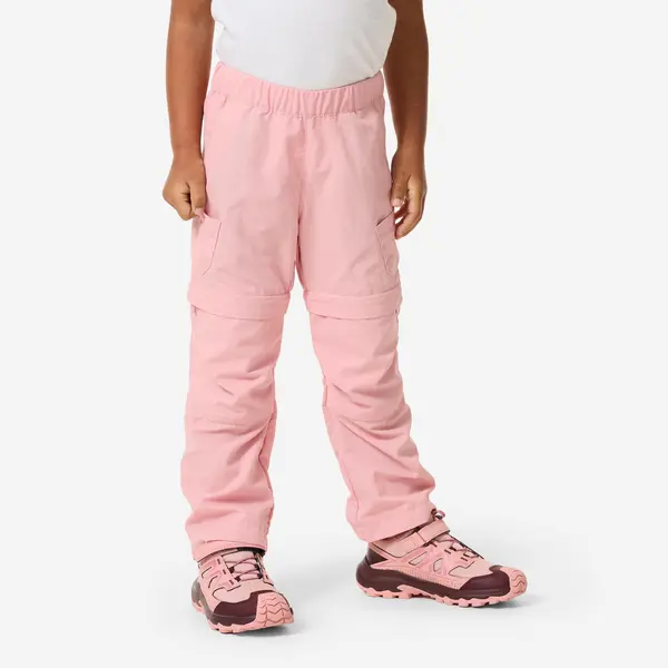 Pantalon modulabil de drumeție, copii 2-6 ani, MH500 kid Roz