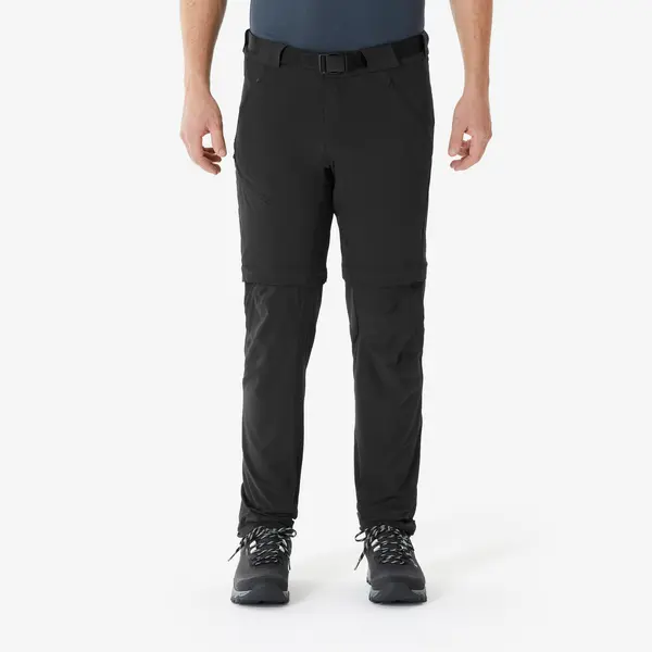 Pantalon modulabil Drumeție la munte MH500 Negru Bărbați
