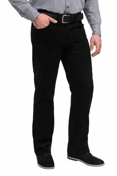 Pantalon raiat clasic, Forza, negru