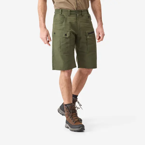 Pantalon scurt cargo lejer tip bermude 500 Verde