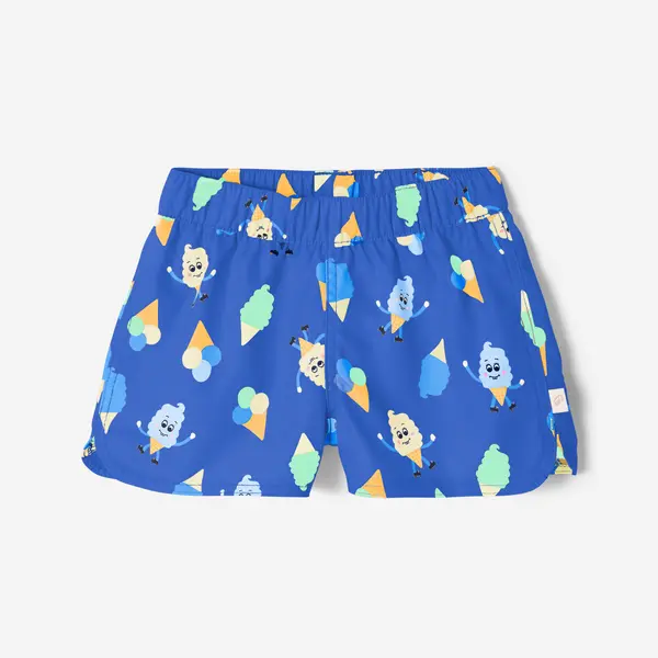 Pantalon scurt de baie strat lavabil imprimeu cu înghețate Albastru Bebeluși