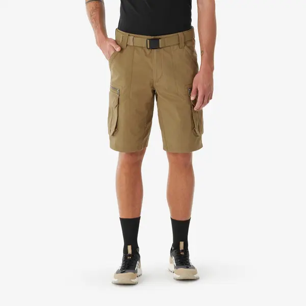 Pantalon scurt drumeție NH500 Cargo maro bărbați