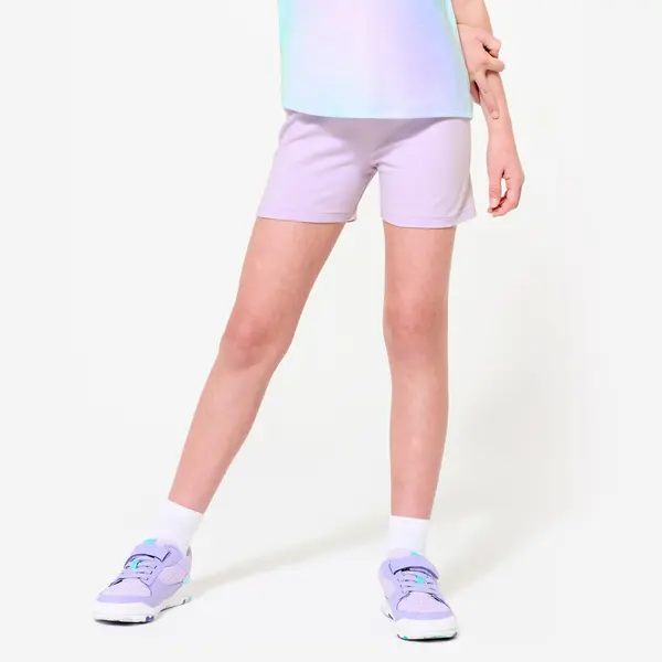 Pantalon scurt multisport bumbac Mov Fete