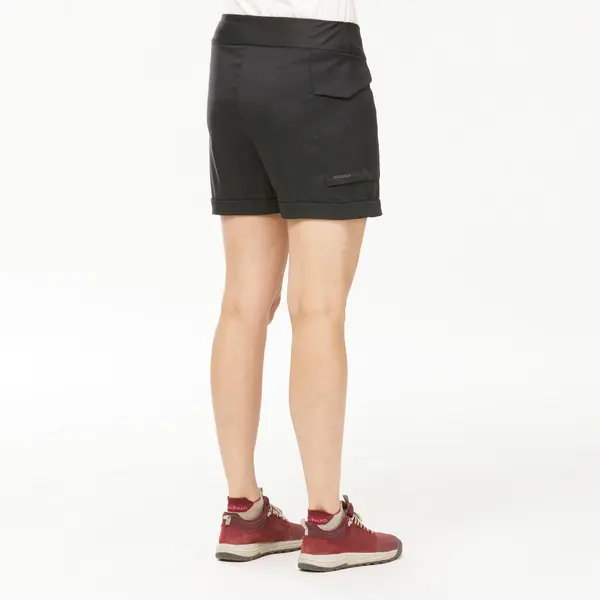 Pantalon scurt Regular Drumeție NH500 Negru Damă