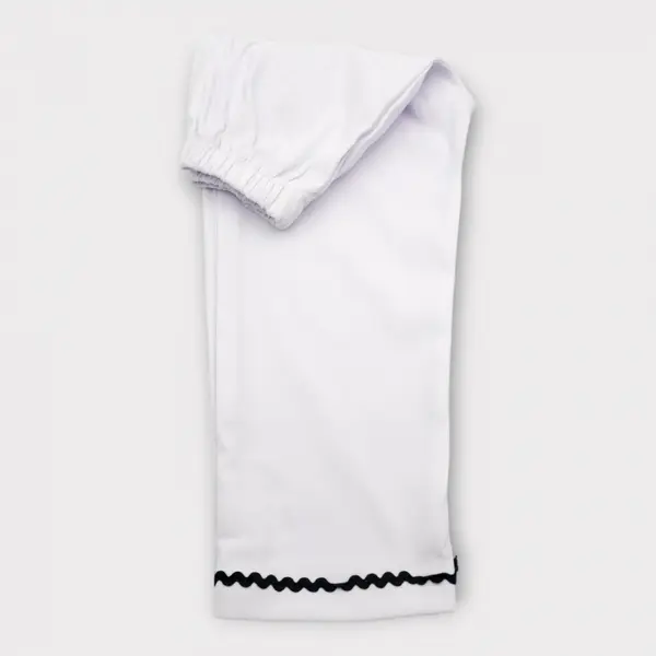 Pantalon traditional baieti Alb