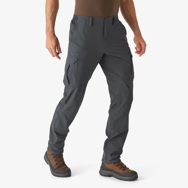 Pantalon ușor și respirant 500 Camo Gri Bărbați
