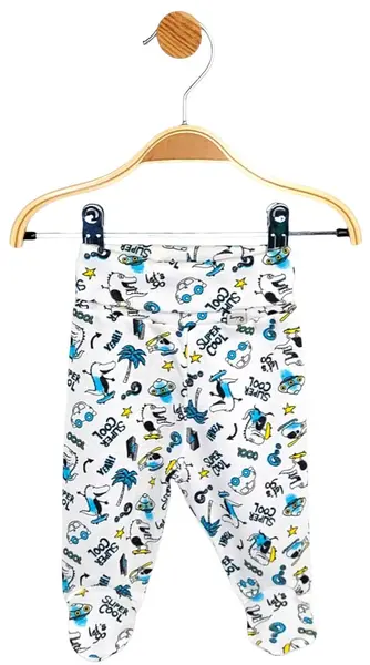 Pantalonași pentru bebeluși cu o curea întoarsă Rainy - Let's go Dino, 48 cm, 0 luni