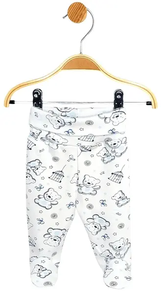 Pantalonași pentru bebeluși cu o curea întoarsă Rainy - Ursuleț , albastru , 48 cm, 0 luni