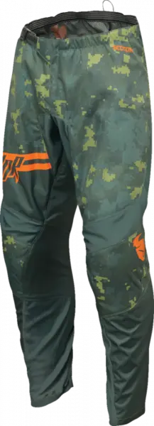 Pantaloni atv cross copii Thor Digi Camo, culoare verde camo, marime 26
