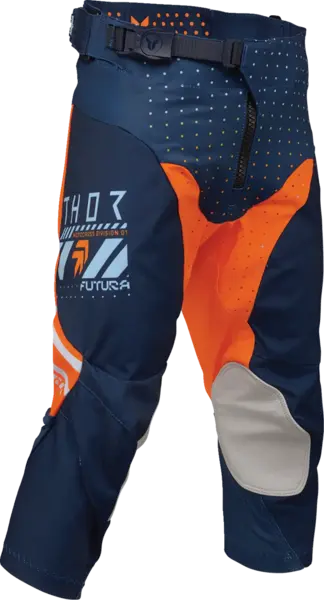 Pantaloni atv cross copii Thor Launchmode Futura, culoare bleumarin portocaliu, marime 28