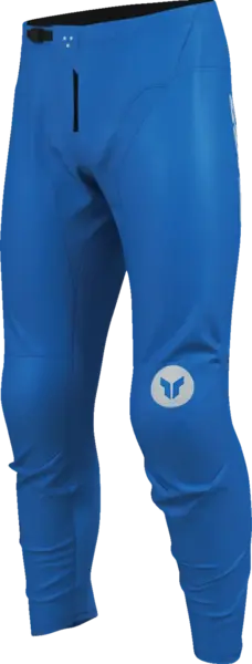 Pantaloni atv cross copii Thor Ridemode Menace, culoare albastru gri, marime 28