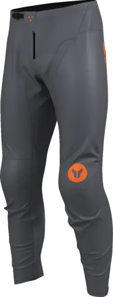 Pantaloni atv cross copii Thor Ridemode Menace, culoare gri portocaliu, marime 20