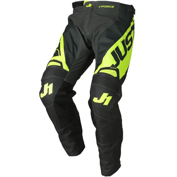 Pantaloni atv cross Just1 J-Force Vertigo, culoare gri galben fluo, marime 32