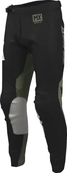 Pantaloni atv cross Thor Launchmode Bleach, culoare negru verde army, marime 32