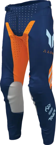 Pantaloni atv cross Thor Launchmode Futura, culoare bleumarin portocaliu, marime 32