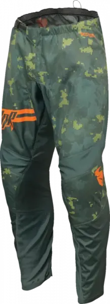 Pantaloni atv cross Thor Sector Digi Camo, culoare verde camo, marime 32