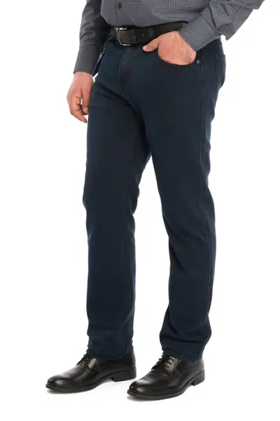 Pantaloni barbatesti clasici croiala dreapta, bleumarin