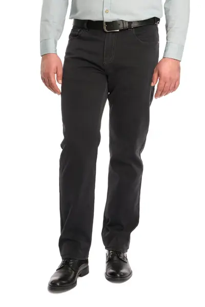 Pantaloni barbatesti clasici croiala dreapta, gri antracit (Marime pantalon: W37)
