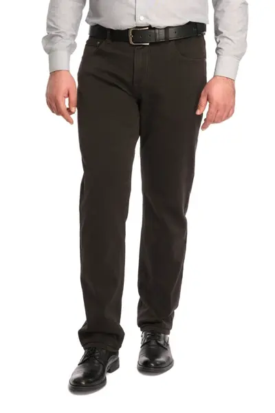 Pantaloni barbatesti clasici croiala dreapta, maro