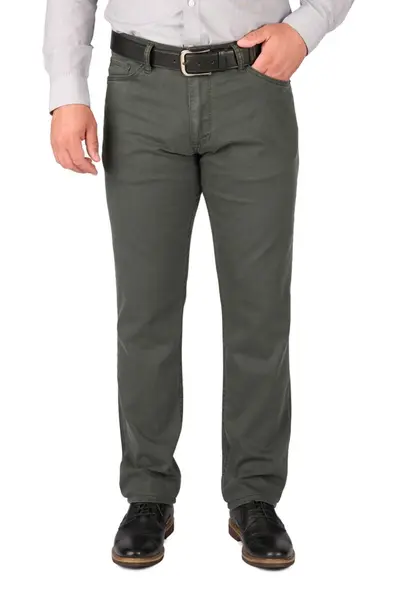 Pantaloni barbatesti subtiri, regular fit, kaki (Marime pantalon: W32)