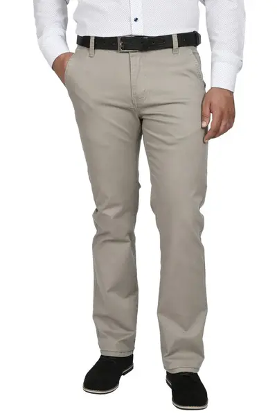 Pantaloni barbati, cu buzunare oblice, gri deschis