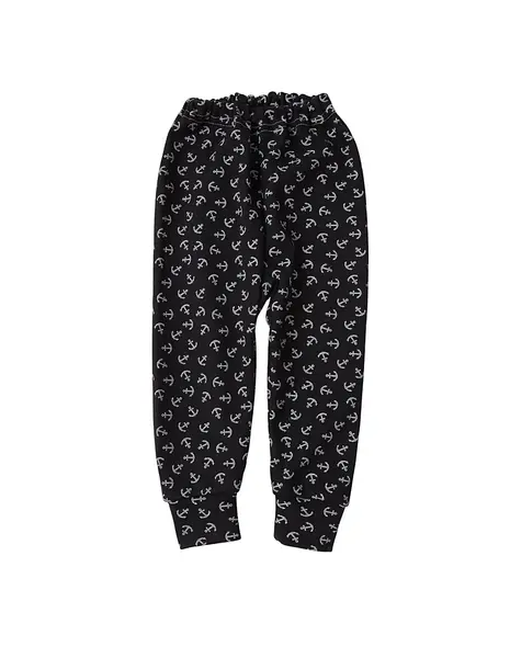 Pantaloni bebe, cu ancore, model bleumarin