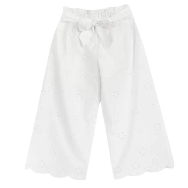 Pantaloni copii Chicco, alb cu model, 01733-70MC