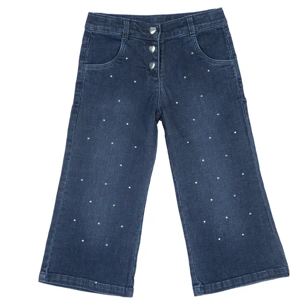 Pantaloni copii Chicco denim cu strasuri, 11807-68MC