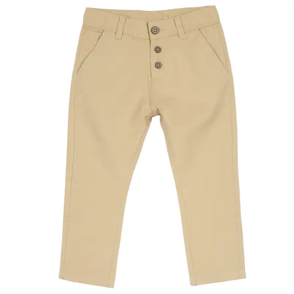 Pantaloni copii Chicco din bumbac cu in, Bej Cu Model, 05572-66MC