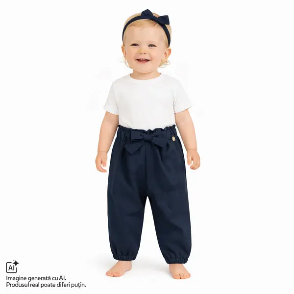 Pantaloni copii lungi Chicco satin, Albastru, 01241-70MC