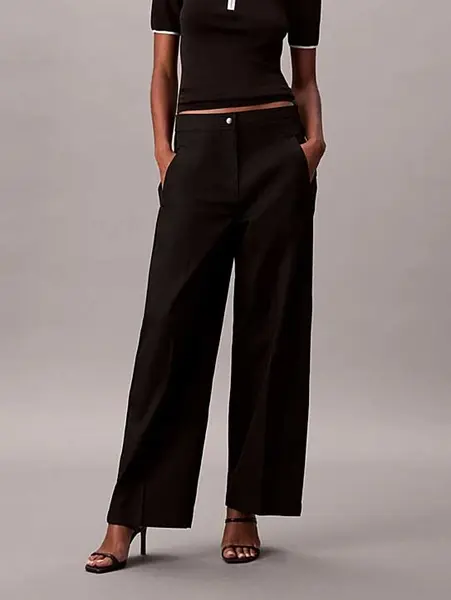 Pantaloni Cotton Twill Aop Logo Stripe P