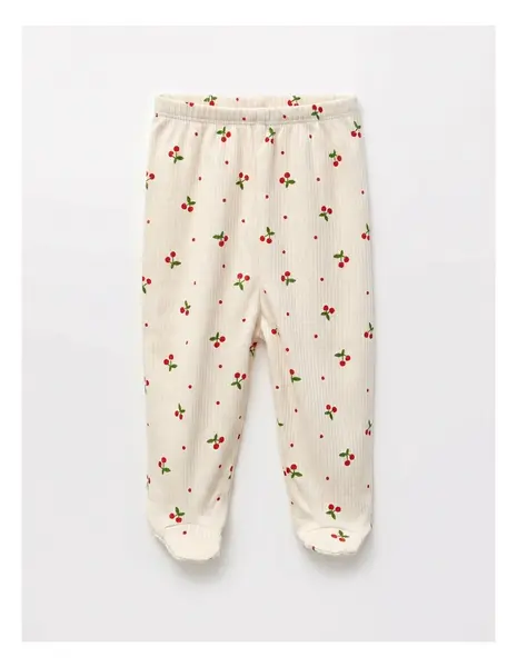 Pantaloni cu botosei Ace Trase, Ciresele, crem-rosu