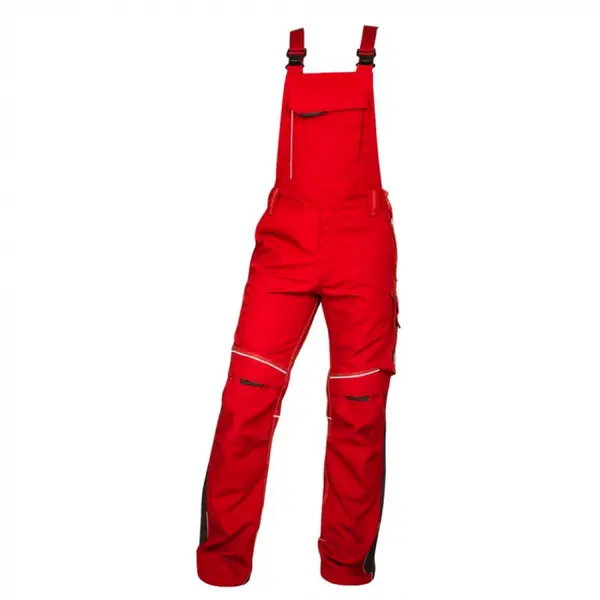 Pantaloni cu pieptar hidrofobizati rosii, culoarea rosu, de lucru Ardon URBAN+ 66, Roșu