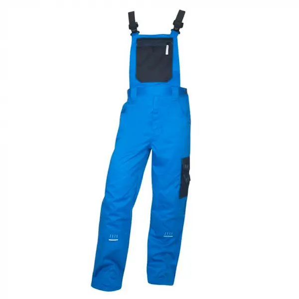 Pantaloni de lucru albastri 65% poliester, culoarea albastru, cu pieptar, Ardon 4TECH 46, ALBASTRU