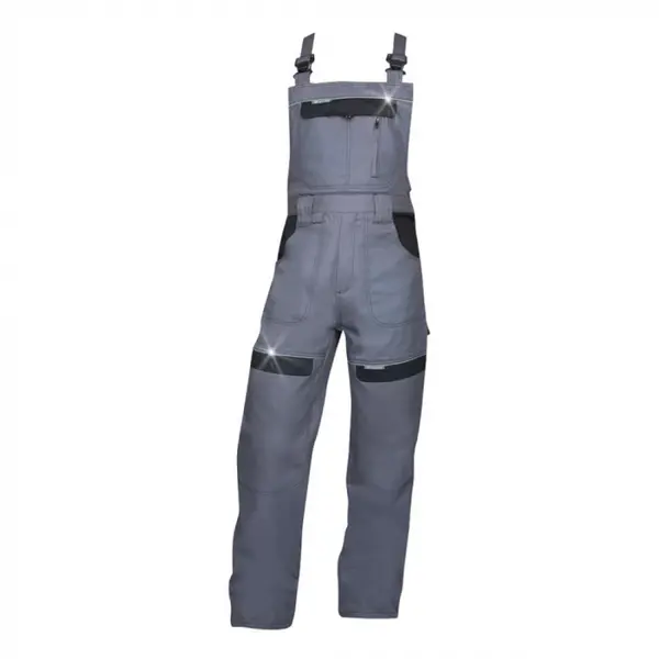 Pantaloni de lucru gri 100% bumbac cu pieptar, Ardon COOL TREND 46, GRI