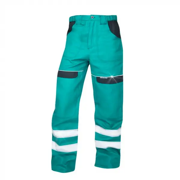 Pantaloni de lucru reflectorizanti in talie, verde, COOL TREND 46, VERDE
