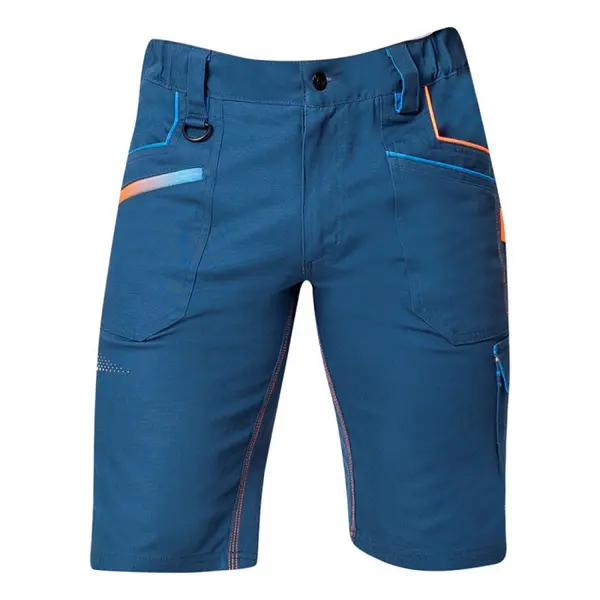 Pantaloni de lucru scurti 98% bumbac, culoarea negru, culoarea albastru-neon, Ardon CREATRON 46, NEGRU