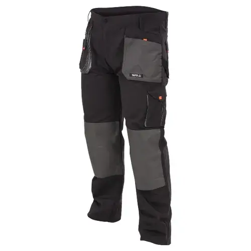 Pantaloni de lucru YATO, marime M, culoare negru, 9 buzunare