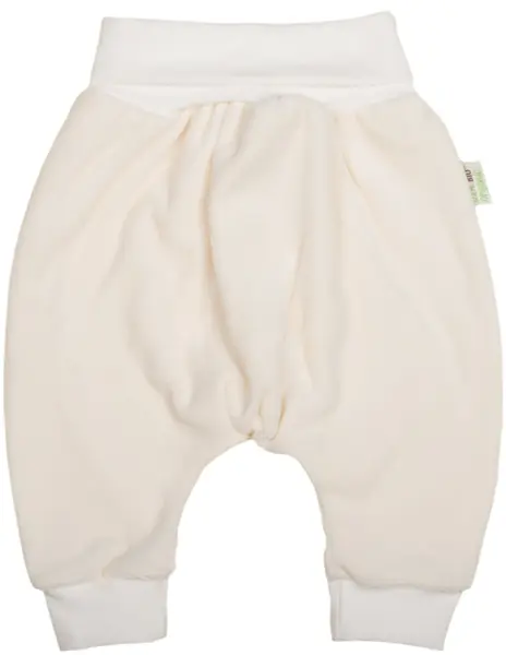 Pantaloni de pluș pentru bebeluşi Bio Baby - 80 сm, 10-12 luni, ecru