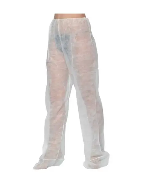 Pantaloni drenaj limfatic PRIMA, presoterapie, de unica folosinta, PPSB, albi, 74x145 cm, cu talpa inchisa